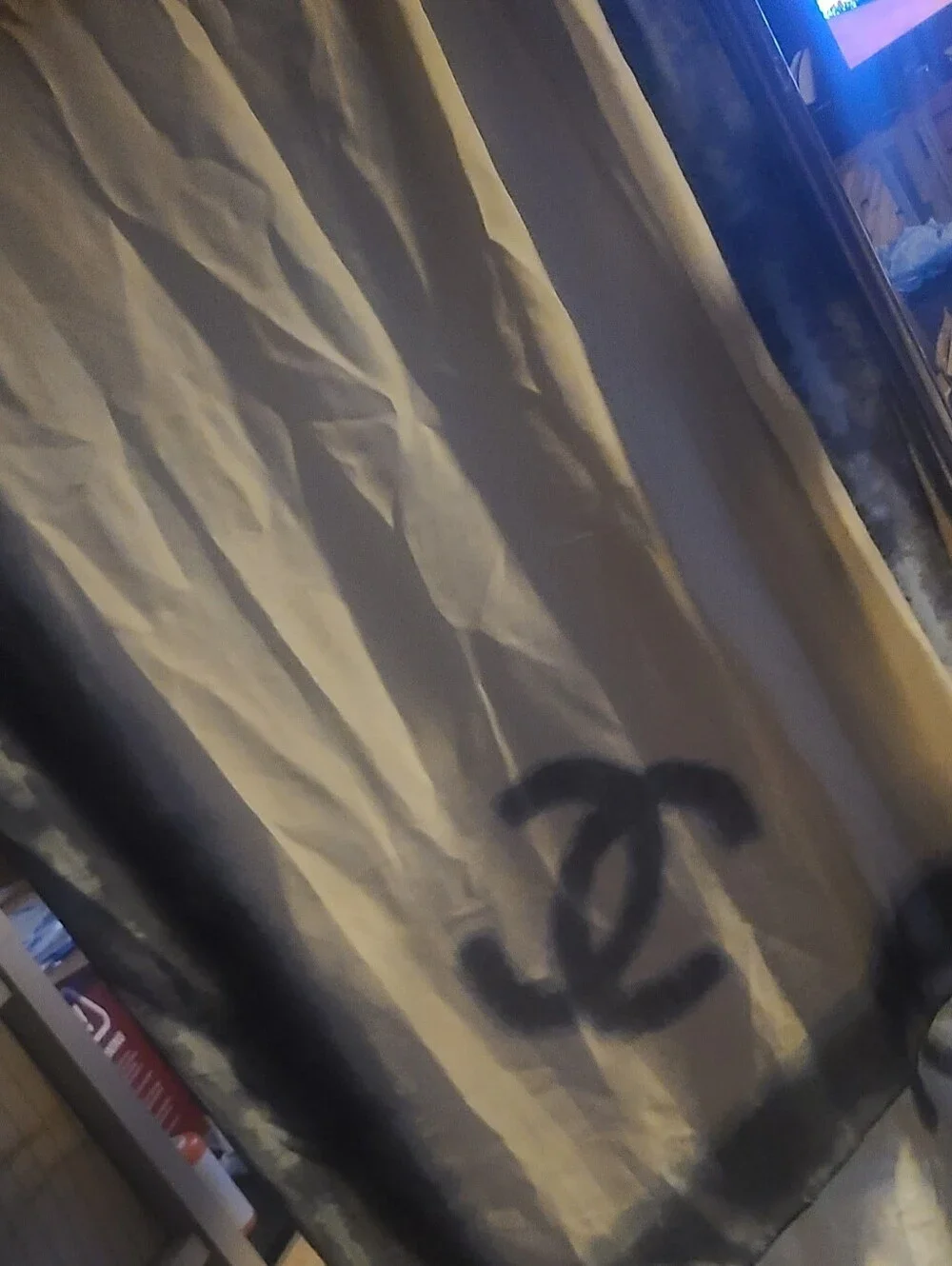 CHANEL Blue Logo Stole